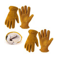Leather Gardening Gloves for Men Women: Thorn Proof Cowhide Work Gloves | Garden Gloves for Yard Work, Reinforced Palm
