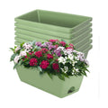 LOCONHA 7 Pack Window Box Planter, Plastic Vegetable Flower Planters Boxes
