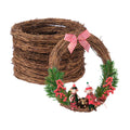 7 PCS 12 Inch Natural Grapevine Wreaths, Round Rattan Wreath Grapevines Wreath Bulk, Grape Vine Wreaths for DIY Crafts, Festival, Christmas, Wedding, Restaurant & Home Decoration