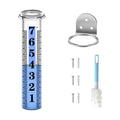 Accurate Rain Gauge Outdoor,7" Rain Gauges Outdoors Best Rated with Stainless Steel Rack Holder, Thickened Plastic Large Precise rain Measure Guage for Yard Fence Garden Lawn