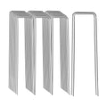 Landscape Staples 12 Inch, 12/25/50/100/200 Pack 8 Gauge U-Shaped Galvanized Garden Stakes, Heavy Duty Ground Stakes