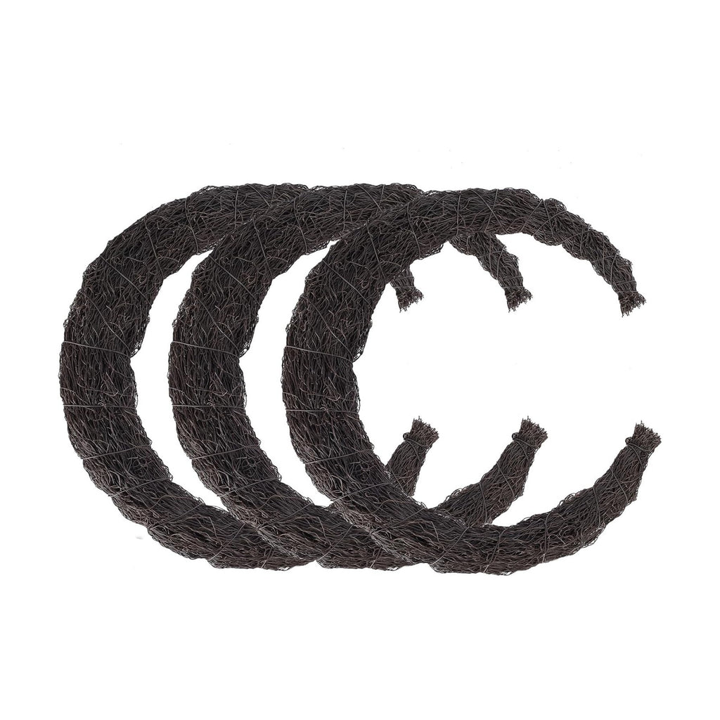 14 Inch Black Moon Wreath Base, Crescent Faux Grapevine, 3 Pack