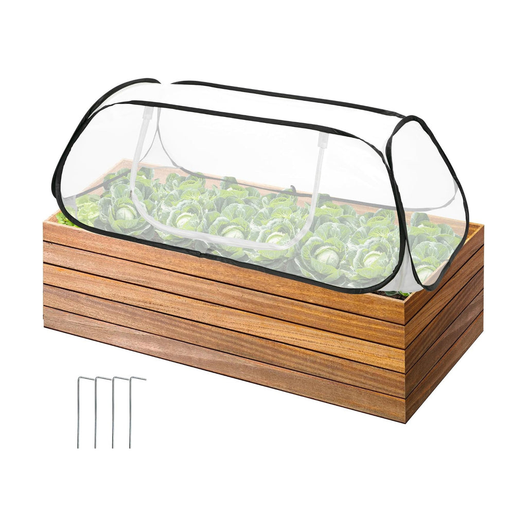 45" x 22" x 16" Pop Up Garden Rows Plants Cover, Raised Garden Beds Vegetable Rows Plant Protector, Insect Bird Barrier