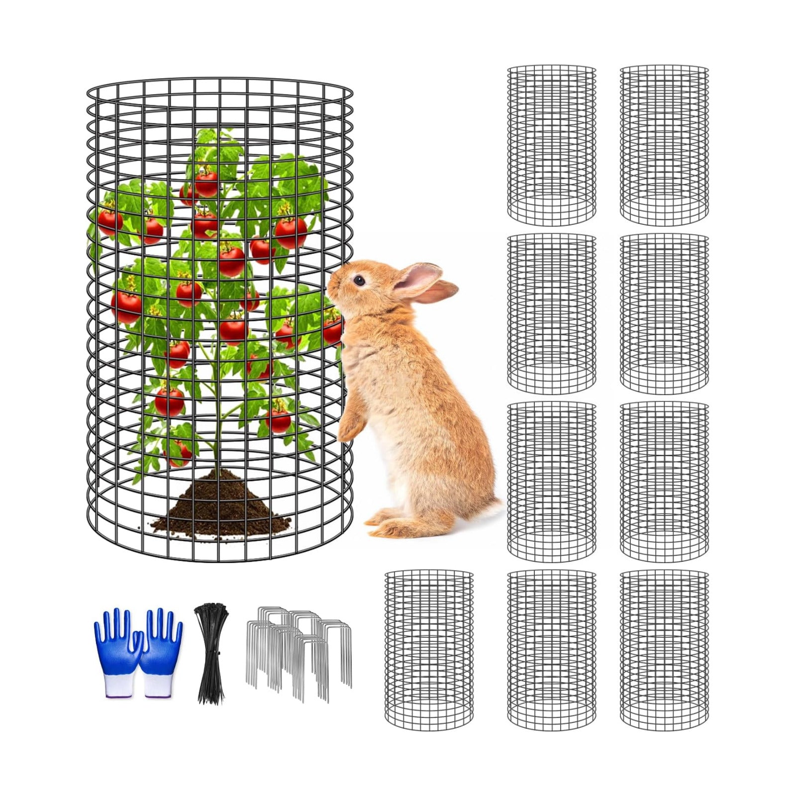 10 Pcs 11.8"x 11.8"/11.8"x 19.6" Available Chicken Wire Cloches for Plants, Plant Protector from Animal, Garden Covers