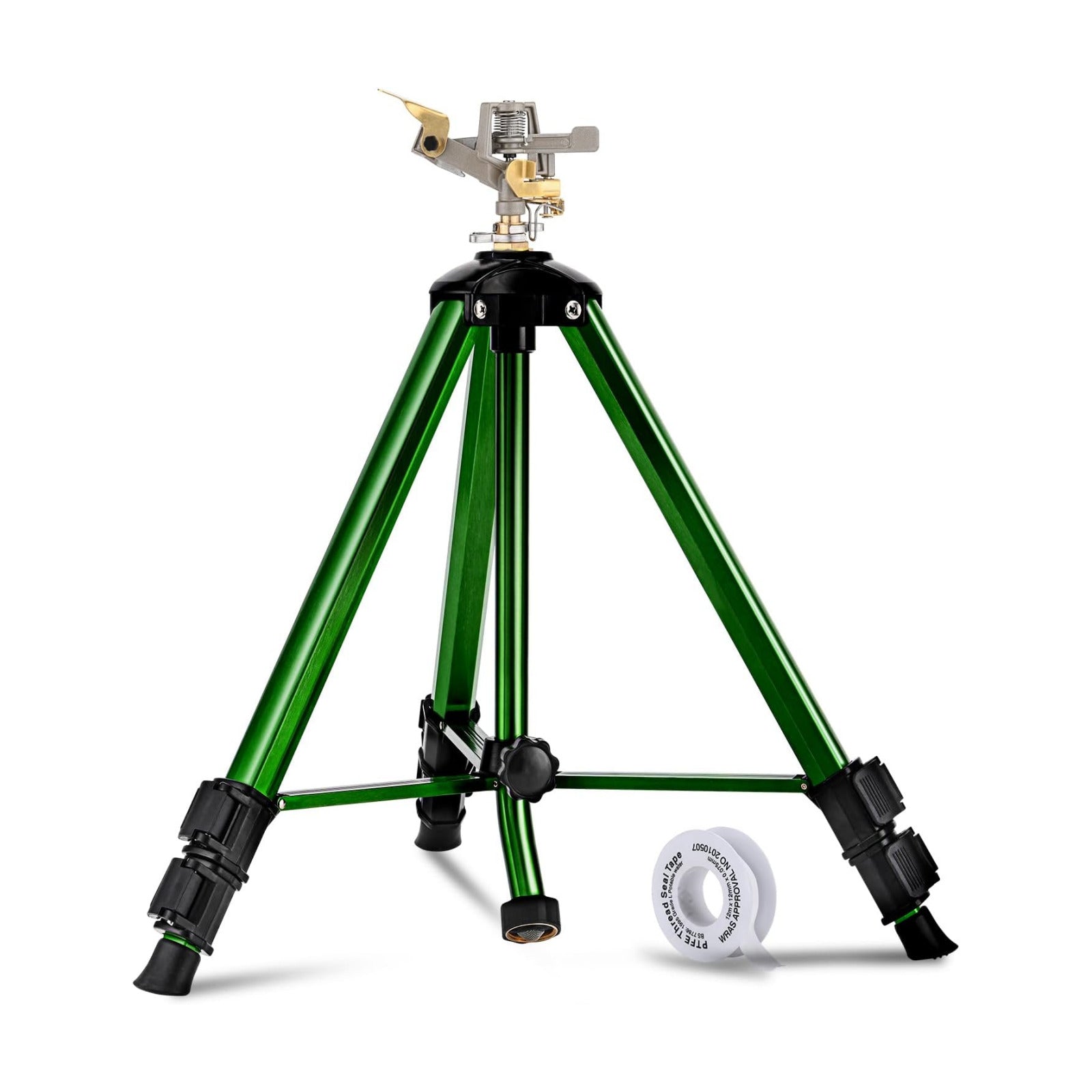 Pattiumo Sprinklers for Yard, 360° Tripod Sprinklers for Yard Large Area, 3/4" Connector Lawn Sprinkler, Adjustable