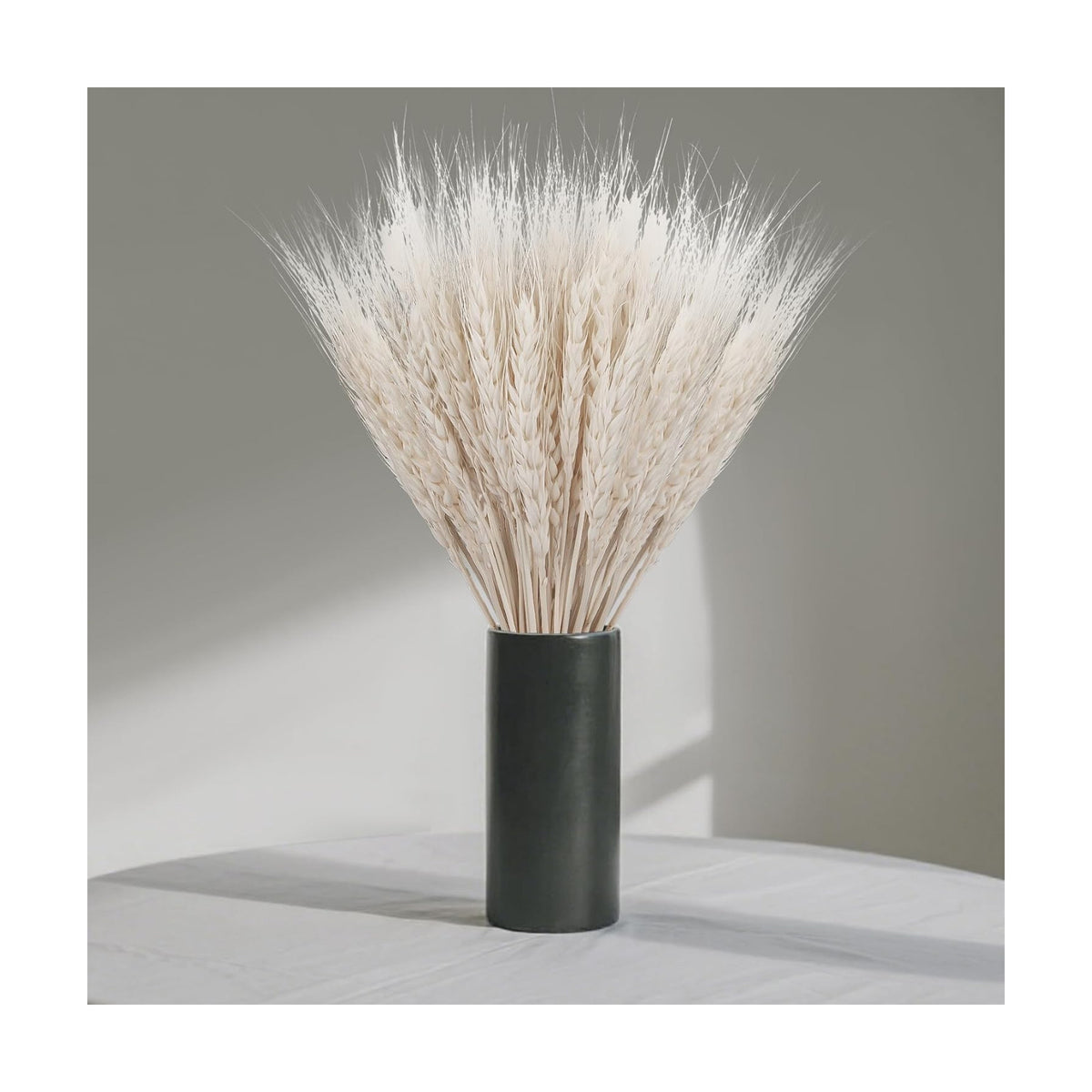 Sukh 50 Stems Dried Wheat Stalks - White Wheat Straw for Vases 13.3 in