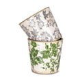Sungmor 5.5 Inch Ice Crackle Glaze Ceramic Planter - 2 Pack Green & Grey | Decorative Indoor & Outdoor Flower Pots with