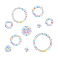 48 Pcs Anti Collision Window Decals for Bird Strikes 3 Sheets of Static Window Clings Circle and Ring Style Stop Birds Flying Into Windows Bird Strike Prevention Glass Door Windows Stickers