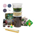 Cute Farms Terrarium Starter Kit | Moss, Vermiculite, Soil, Pebbles, Plant Food, & Finishing Tools (Large Kit +
