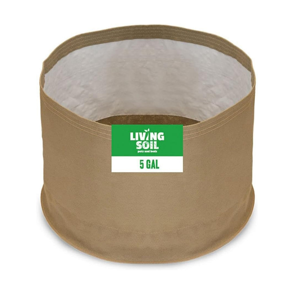 Grassroots Fabric Pot 5 Pack | Grow Bag for Plants Indoors | Living Soil Planter Pots for Outdoor Plants (10 Gallon)