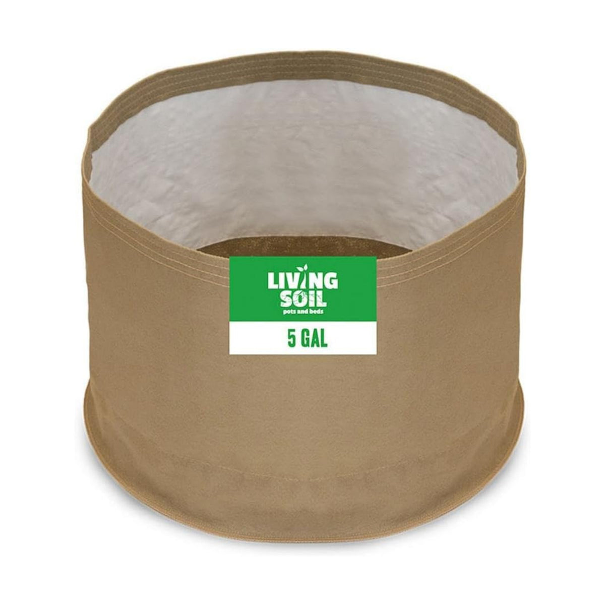 Grassroots Fabric Pot 5 Pack | Grow Bag for Plants Indoors | Living Soil Planter Pots for Outdoor Plants (10 Gallon)
