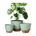montresor 12/10/8 Inch Self Watering Pots for Indoor Plants Plastic Large Pot for Outdoor Plants, Water Level Window &