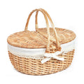 Hap Tim Wicker Picnic Basket for 2 with Lid - Unique Gifts Ideas for Couple, Engagement, Wedding, Bridal Shower