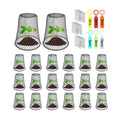 20 Pcs 6.8"×7.4" (Multiple Sizes/Quantities Available) Seedling Plant Protectors from Animals, Chicken Wire Plant Cage