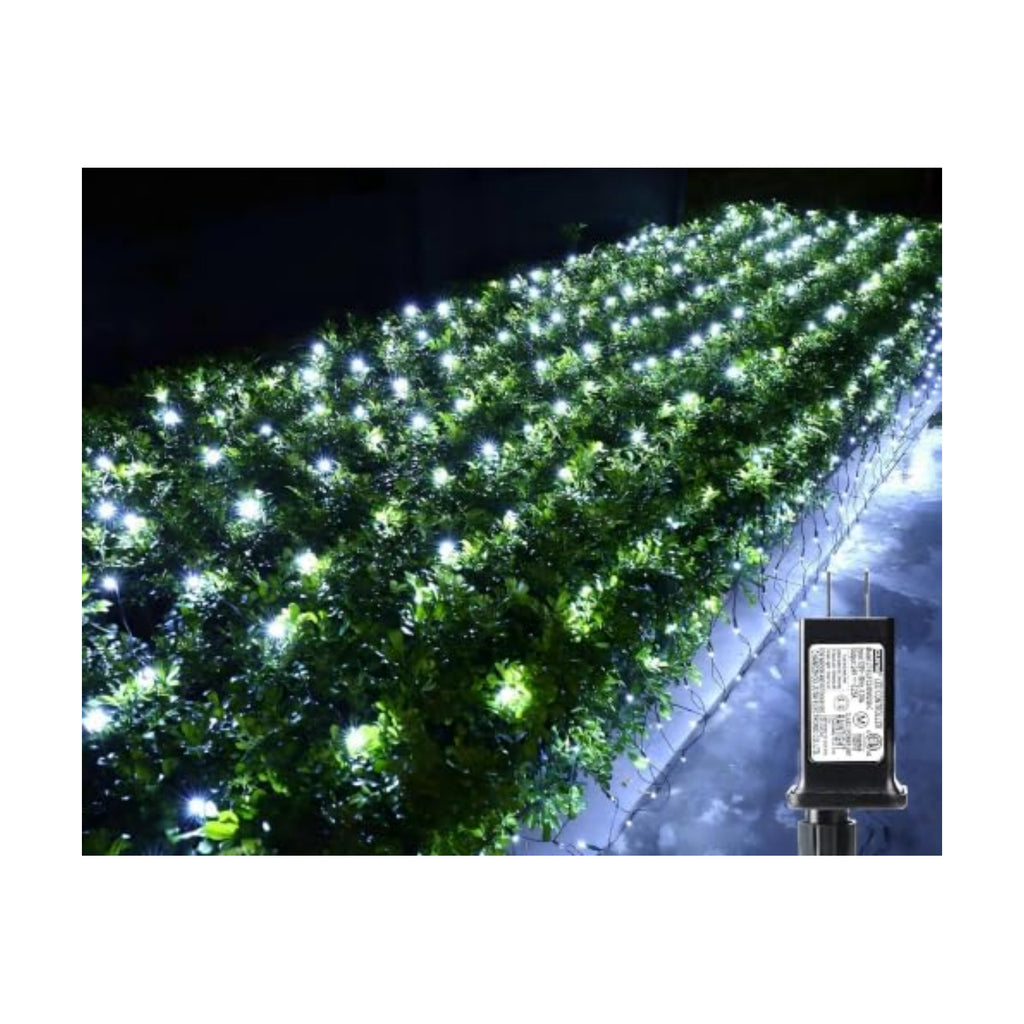 iBaycon 4FT x 6FT Christmas Net Lights Outdoor Mesh Light, White