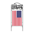 CroBlissful Garden Flag Holder Stand Garden Yard Flag Pole Stake Fits Max 14 x 25 Inch for Outside House Yard Lawn