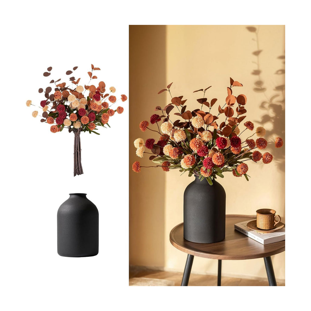 BLOSMON Faux Flowers Table Centerpiece for Dining Room, Fall Flower in Vase