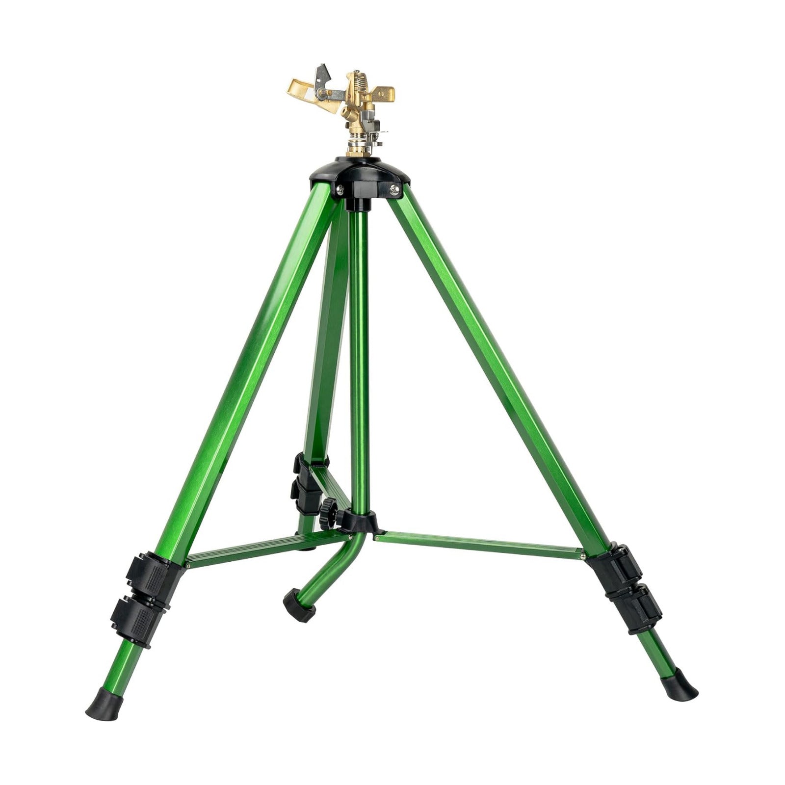Impact Sprinkler on Tripod Base, Heavy Duty Adjustable Zinc Sprinkler Head for Lawn Yard Garden, 360 Degree Large Area