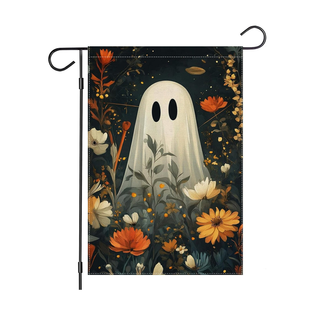 Halloween Ghost Garden Flags for Outside 12x18 Inch Double Sided