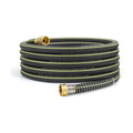 Flexible Rubber Garden Hose 50ft, 5/8" Hybrid Rubber Hose Heavy Duty | Solid Brass Fitting, 650PSI Burst Pressure