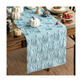 Artoid Mode Blue Soft Faux Fur Pumpkins Fall Table Runner 13x72 Inch