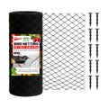 ATICCA Heavy Duty Bird Netting for Garden Protection & Fruit Trees, 15x15 Ft with 10 Stakes – Black Anti-Bird Net for