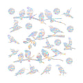 72Pcs Birds Window Stickers Prevent Birds from Hitting Windows, Rainbow Sun Catcher Stickers No Glue Required, Non-Adhesive Reusable Vinyl Rainbow Stickers