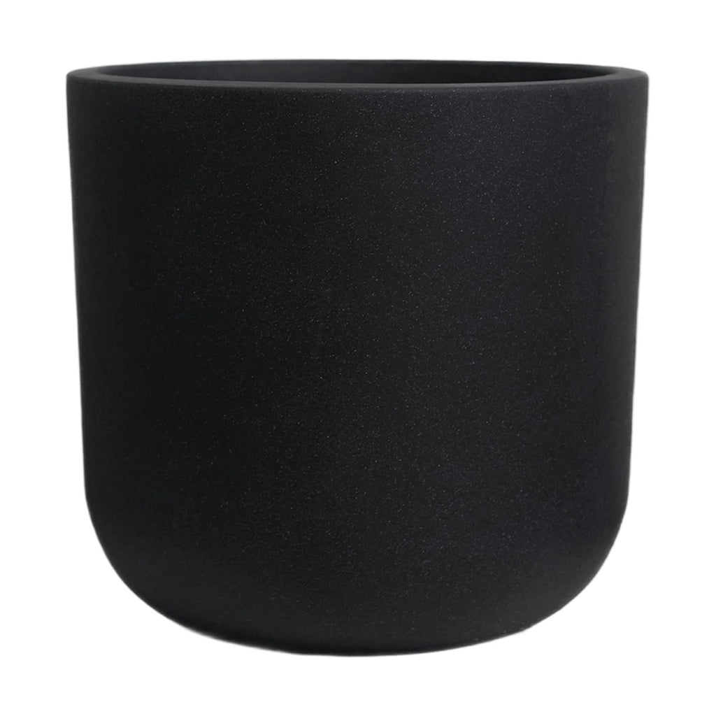 11"H Black Plastic Planter with Drainage Hole & Plug for Indoor Outdoor Use | UV Resistant, Durable & Weatherproof, for