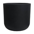 11"H Black Plastic Planter with Drainage Hole & Plug for Indoor Outdoor Use | UV Resistant, Durable & Weatherproof, for
