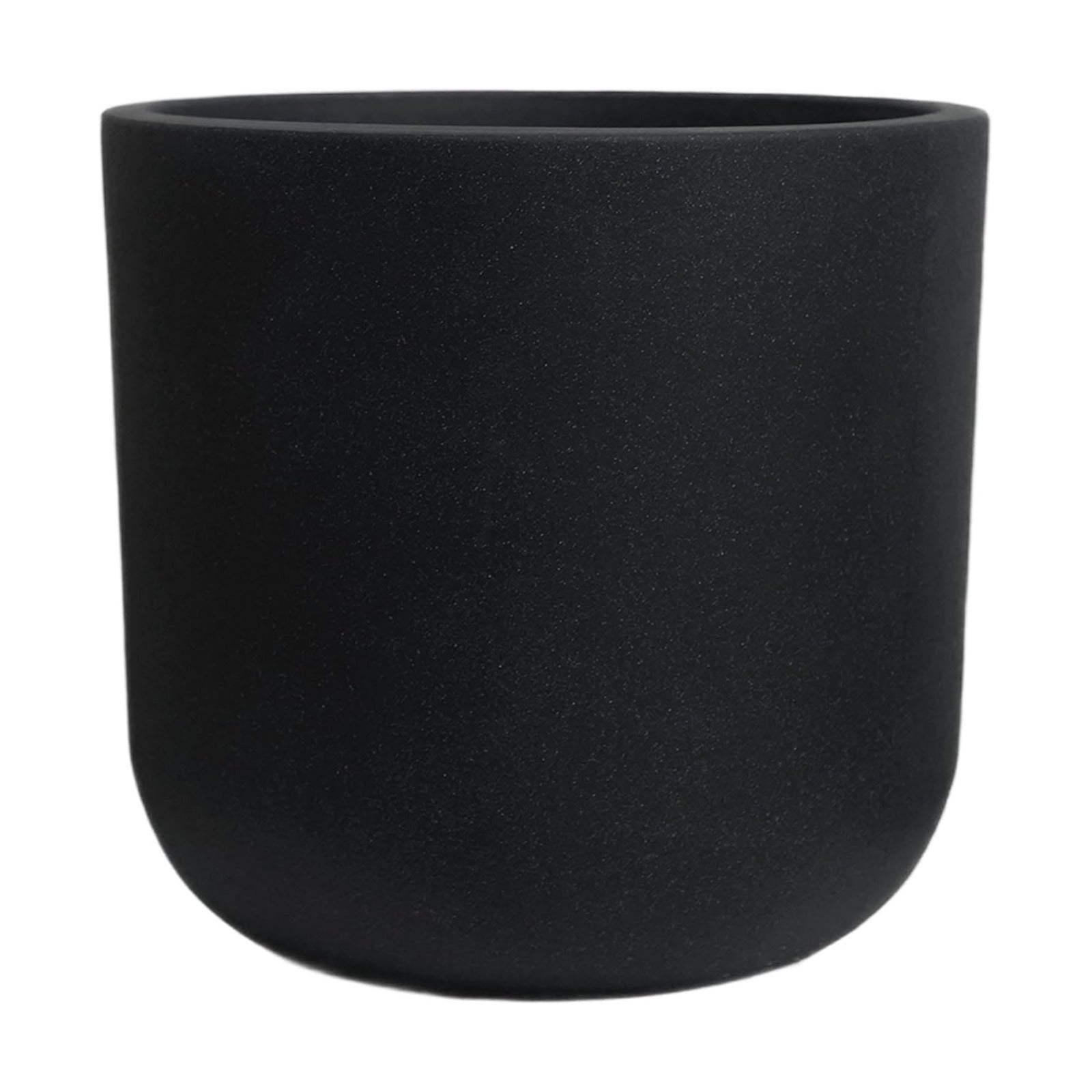 11"H Black Plastic Planter with Drainage Hole & Plug for Indoor Outdoor Use | UV Resistant, Durable & Weatherproof, for
