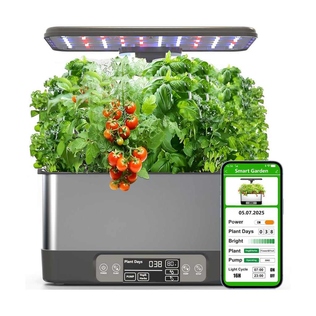 Hydroponics Growing System,Smart Indoor Herb Garden with Grow Light,8 Pods | In door Gardening System , APP & WiFi