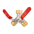 EJW Brass Hose Splitter, High Flow Splitters, Garden Hose Splitter, 2 Way Water Splitter, Faucet Splitter, Heavy Duty
