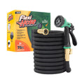 Flexi Hose with 8 Function Nozzle, 75FT - Lightweight Expandable Garden Hose, No-Kink Flexibility, 3/4 Inch Solid Brass