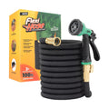 Flexi Hose with 8 Function Nozzle, 100FT - Lightweight Expandable Garden Hose, No-Kink Flexibility, 3/4 Inch Solid