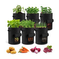6-Pack 15 Gallon Potato Grow Bags – Durable Nonwoven Fabric Planters with Reinforced Handles | Reusable Garden