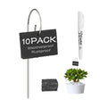 10-Pack Marble Rectangle Garden Markers,Weatherproof Metal Plant Labels Large Planting Seedling Stake Signs, for