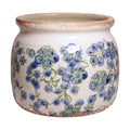 Vintage Cottage Ceramic Planters, French Flower Pot & Vase with Drainage
