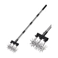 Walensee Rotary Cultivator, Hand Tiller for Soil Mixing or Reseeding | Star-Shaped Rotating Tines Break Up Soil Clods