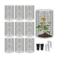 10 Packs Large Wire Plant Protector from Animals - 24'' x 12'' Metal Mesh Plant Cage Covers - Chicken Wire Cloche