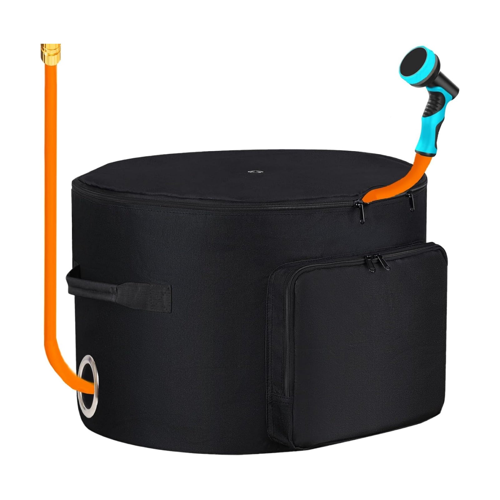 Garden Hose Holder Standing Bag, Water Hose Holder Pot Bag for Outside, with Hose Entry Hole; Drainage & Breathable