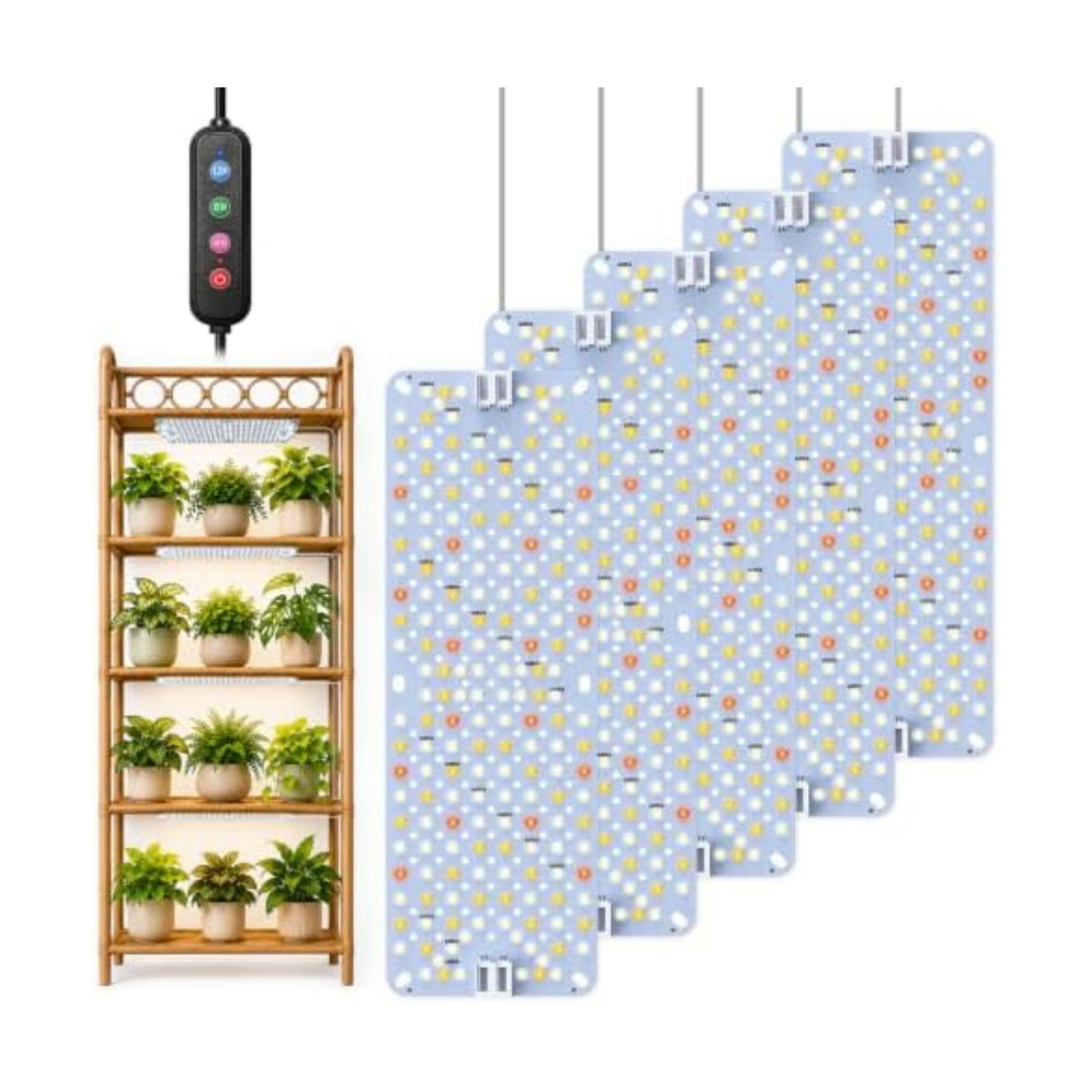 SDOVUERC Full Spectrum Grow Panel Lights for Indoor Plants and Shelves.