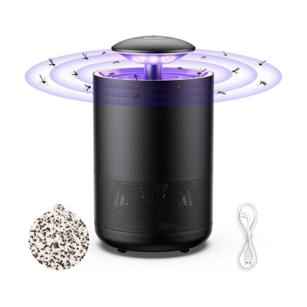 Indoor Mosquito Trap Fruit Fly Insect Control with Suction & Sticky Boards | Fan Catcher for Gnat, Moth, Flies, etc.