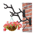 Blulu 2 Pcs 11'' Cast Iron Tree Branch Plant Hangers Decorative Metal Wall Bracket Hooks Wall Heavy Duty Home Storage