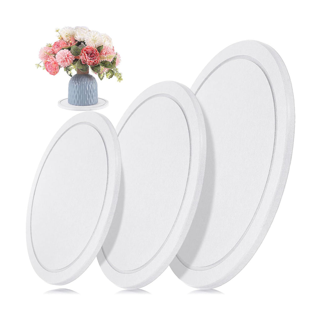 Drydiet 3 Pack Diatomaceous Earth Plant Saucer Set 6/8/10 Inch Quick Dry Absorbent Plants Tray Absorbing Plant Tray for