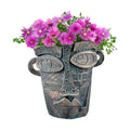 Bronze Abstract Face Planter Pots Unique Head Plant Pots Funny Face Flower Pot for Indoor Plants Home Art Table