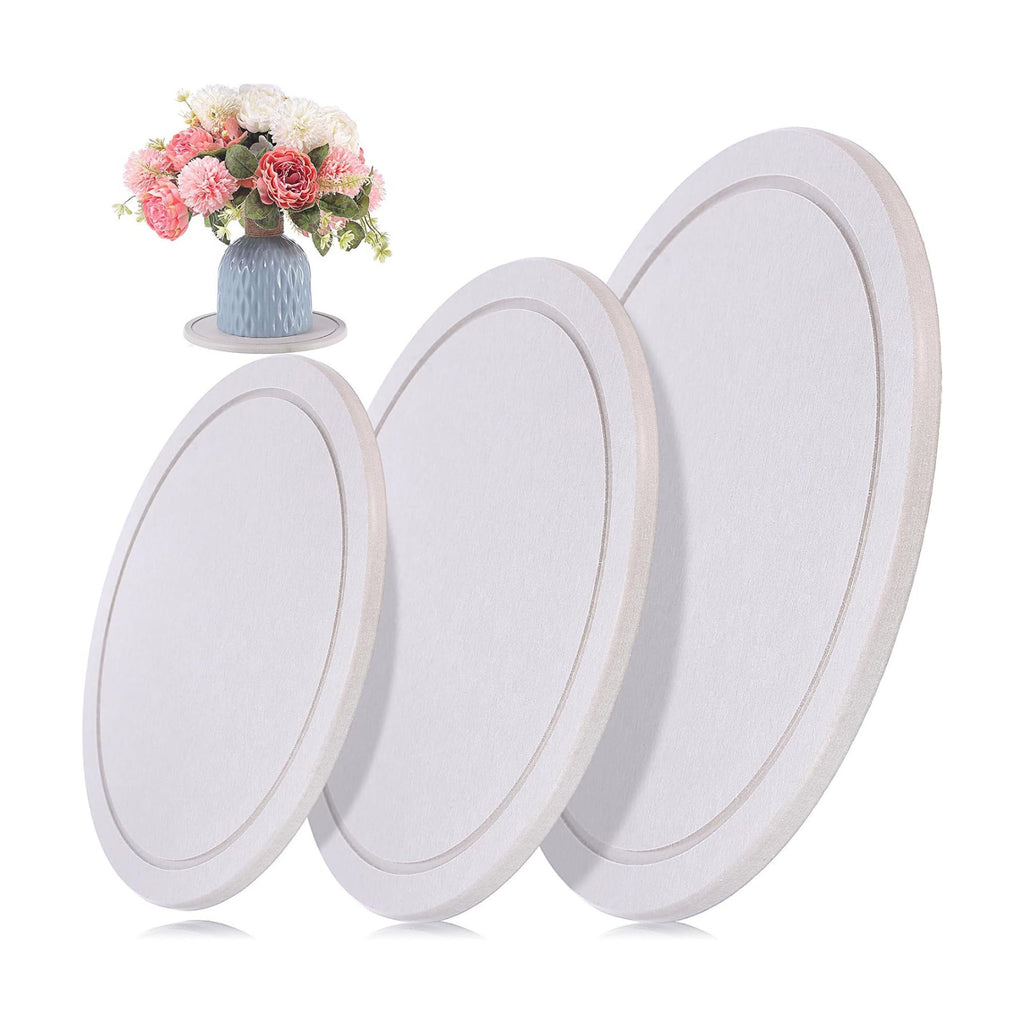 Drydiet 3 Pack Diatomaceous Earth Plant Saucer Set 6/8/10 Inch Quick Dry Absorbent Plants Tray Absorbing Plant Tray for
