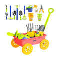 Dimple Red Garden Wagon & Tools Toy Set, 15 Pc Kids Gardening Play Set | Kids Gardening Tools, Premium Wagon Toy Set
