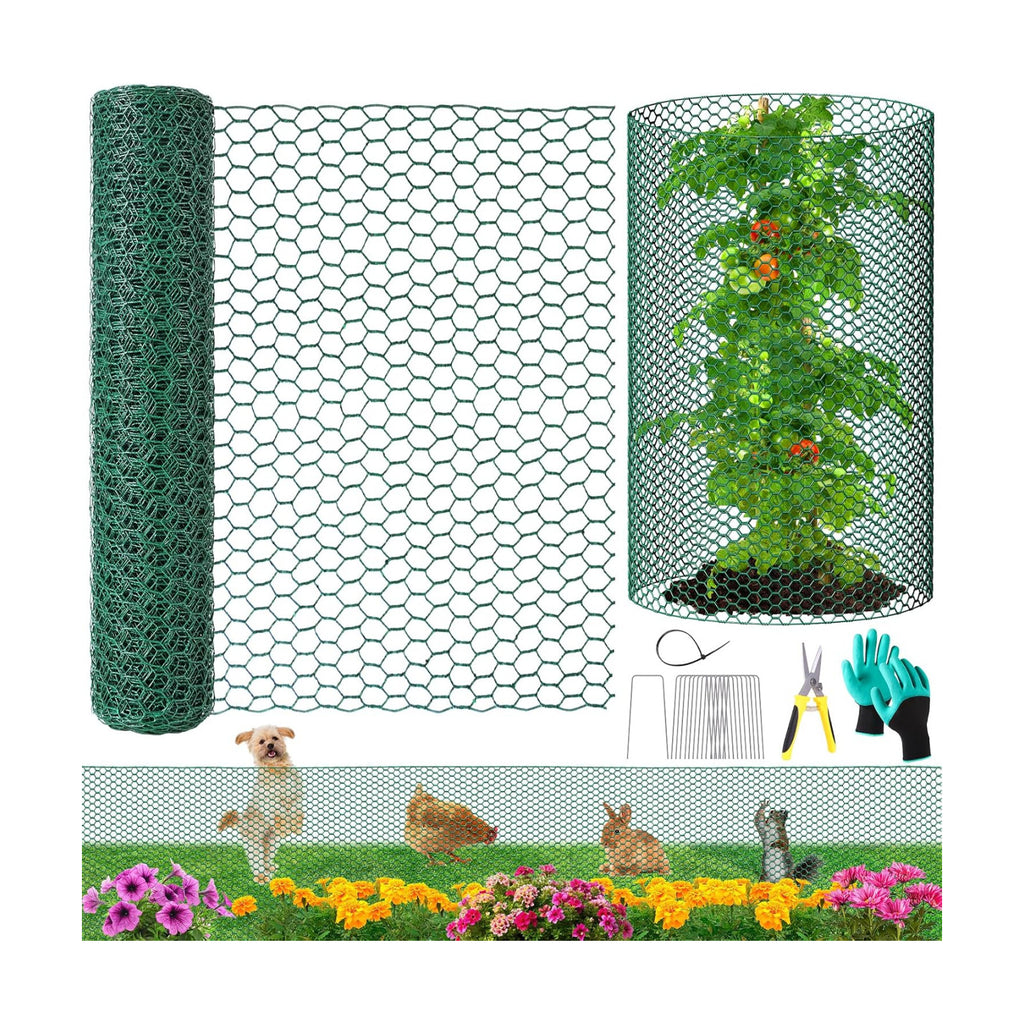 32.8ftx24In Plant Protectors from Animals,Plant Cages for Outdoor Plants | Wire Plant Protector Cage,Wire Plant