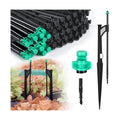 50 Pcs 12.8 Inch Drip Irrigation Stakes with 180 Degree Sprayer Emitters and Sprinkler Extension Riser 1/4 Inch Drip