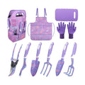 Purple Garden Tools Set 10 Pieces, Gardening Gifts for Women | Aluminum Alloy Steel Hand Tool Kit w/Non-Slip Ergonomic